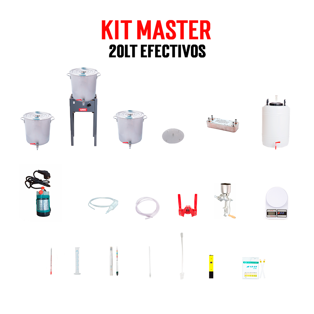 Equipamiento para hacer Cerveza Artesanal - kit master 20 litros - El Cervecero - Chile