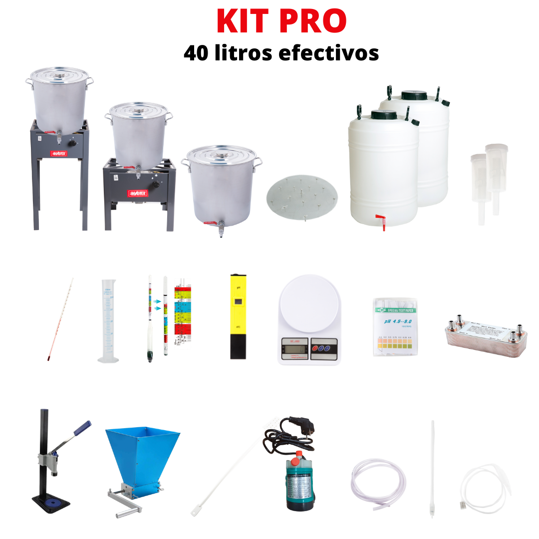 Kit pro 40 litros, equipamiento para hacer Cerveza Artesanal - El Cervecero - Chile