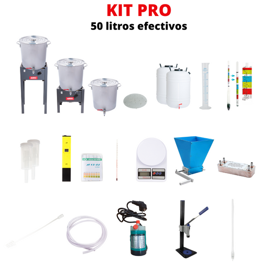 Kit pro 50 litros, equipamiento para hacer Cerveza Artesanal, incluye todos los accesorios necesarios, El Cervecero - Chile